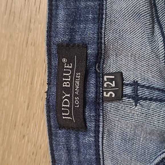 Judy Blue Jeans Women's sz 5/27 Boyfriend Fit Mid Rise Distressed Denim Jeans - Picture 7 of 15